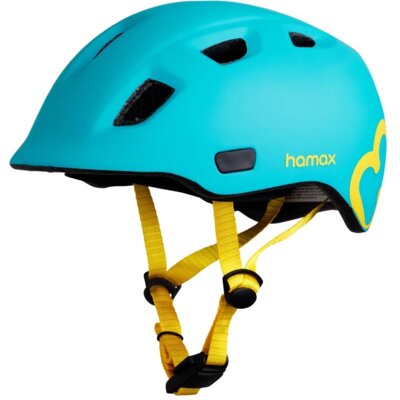 Kask rowerowy HAMAX Thundercap Turkusowo-żółty dla Dzieci (rozmiar 52-56)