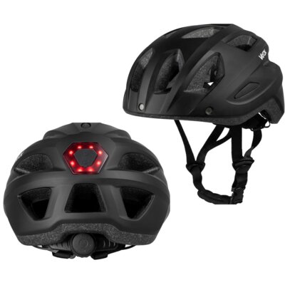 Kask rowerowy VAYOX Active VA0424BMM Czarny MTB z lampką (rozmiar M)