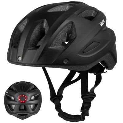 Kask rowerowy VAYOX Active VA0424BML Czarny MTB z lampką (rozmiar L)