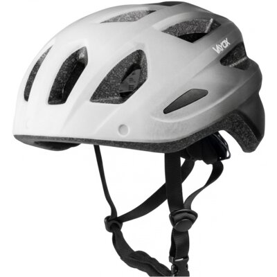 Kask rowerowy VAYOX Active VA0424WBL Biało-czarny MTB z lampką (rozmiar L)