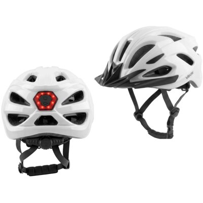 Kask rowerowy VAYOX Speed VA0425WGM Biały MTB z lampką (rozmiar M)