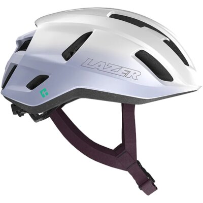 Kask rowerowy LAZER Sphere KinetiCore Biało-fioletowy Szosowy (rozmiar S)