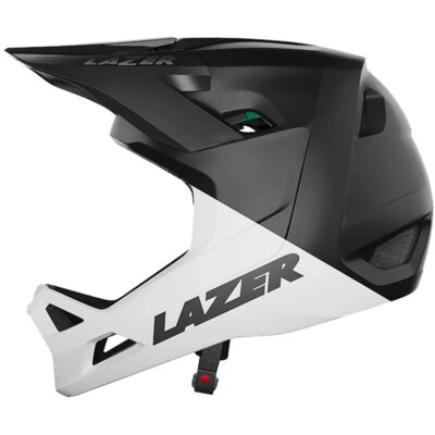Kask rowerowy LAZER Chase KinetiCore Biało-czarny mat Full Face (rozmiar M, 56-58 cm)