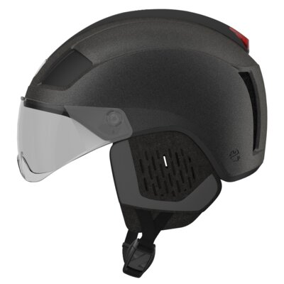 Kask rowerowy LAZER Nova KinetiCore Czarny Miejski z lampką (rozmiar L)