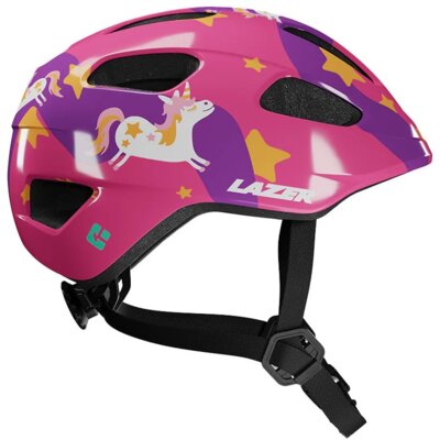 Kask rowerowy LAZER Pnut KinetiCore 2.0 Różowo-fioletowy dla Dzieci z możliwością zamontowania lampki (rozmiar XS)