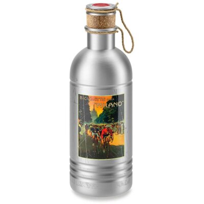 Bidon ELITE Vintage Alu Biciclette Milano 600 ml Srebrny