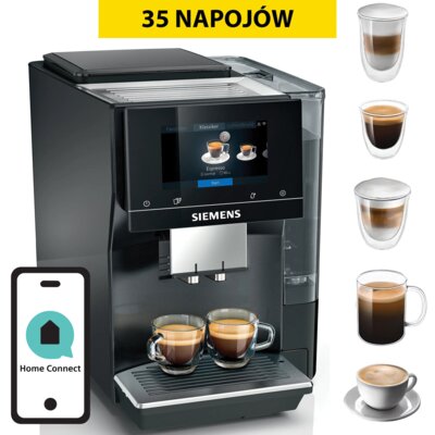 Ekspres SIEMENS EQ700 TP717R06 Srebrny (Cold Brew) sterowanie przez aplikacje HomeConnect