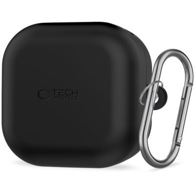 Etui TECH-PROTECT Silicone Hook do Samsung Galaxy Buds 4/4 Pro Czarny
