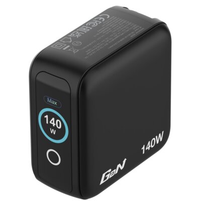 Ładowarka podróżna VERBATIM Mini GaN 140W Czarny (Europa/Stany Zjednoczone/Wielka Brytania)