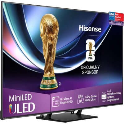 Telewizor HISENSE 65U78Q Pro 65" MINILED 4K 165Hz VRR VIDAA Dolby Vision Dolby Atmos HDMI 2.1 + Soundbar HISENSE U5120GW 5.1.2-kanałowy, Bezprzewodowy Subwoofer, 4K,Dolby Atmos, DTS:X, DTS-HD Master, Bluetooth