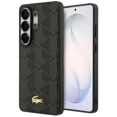 Etui LACOSTE PVC Monogram The Blend MagSafe do Samsung Galaxy S26 Ultra Brązowy