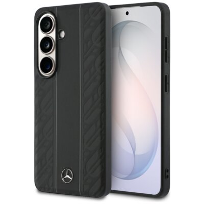 Etui MERCEDES Laurel Leaves Vertical Stripes MagSafe do Samsung Galaxy S26 Czarny