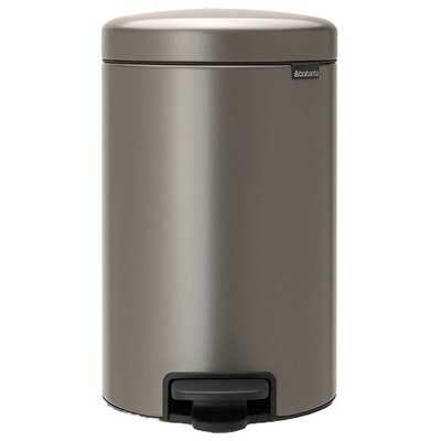 Kosz na śmieci z pedałem BRABANTIA 113628 NewIcon ciche zamykanie, odporny na rdzę 12L Platynowy