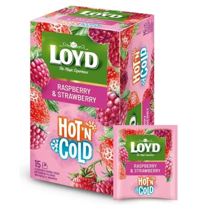 Herbata LOYD Hot&Cold Malina i Truskawka (15 sztuki)