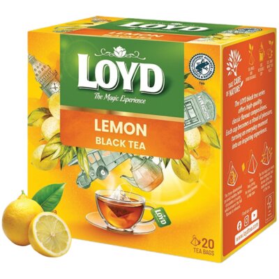 Herbata czarna w saszetkach LOYD Black Lemon (20 sztuk)