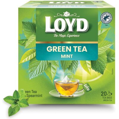Herbata zielona w saszetkach LOYD Green Tea Mint (20 sztuk)