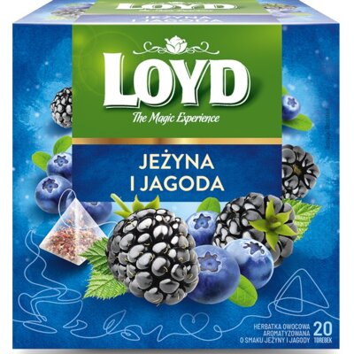 Herbata owocowa w saszetkach LOYD Jagoda i Jeżyna (20 sztuk)