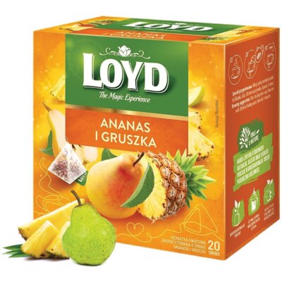 Herbata owocowa w saszetkach LOYD Ananas i Gruszka (20 sztuk)