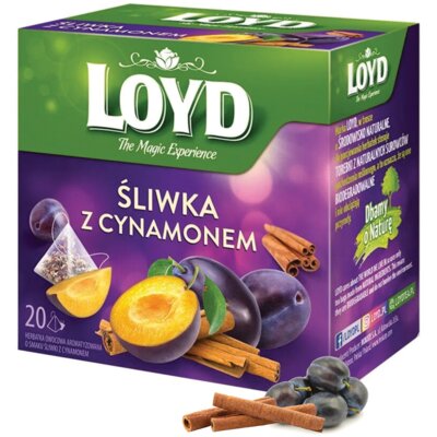 Herbata owocowa w saszetkach LOYD Śliwka i Cynamon (20 sztuk)