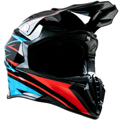 Kask motocyklowy TORQ-902 Czarno-niebieski (rozmiar L)