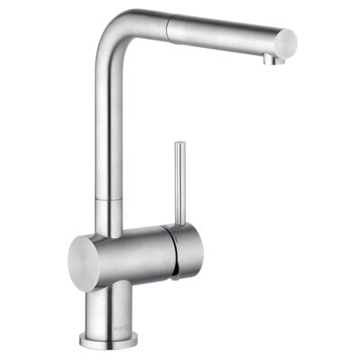 Bateria kuchenna stojąca KLUDI L Steel z wyciąganą wylewką Stal szlachetna 45851F877