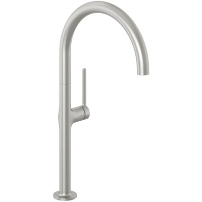 Bateria kuchenna stojąca KLUDI Reef z obrotową wylewką Nikiel szczotkowany 50803N575