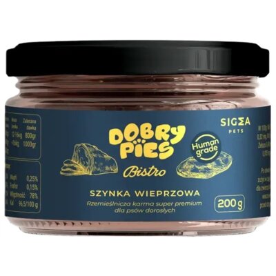 Karma dla psa DOBRY PIES Bistro Szynka wieprzowa 200 g