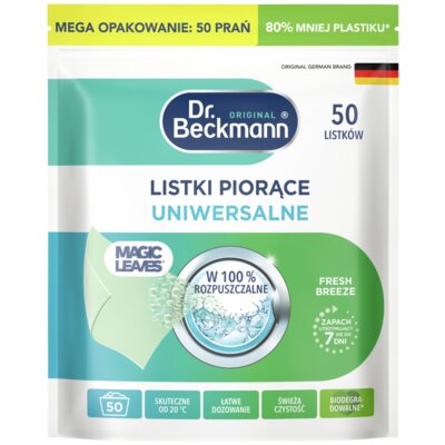 Listki do prania DR BECKMANN Magic Leaves Uniwersalne (50 sztuk)