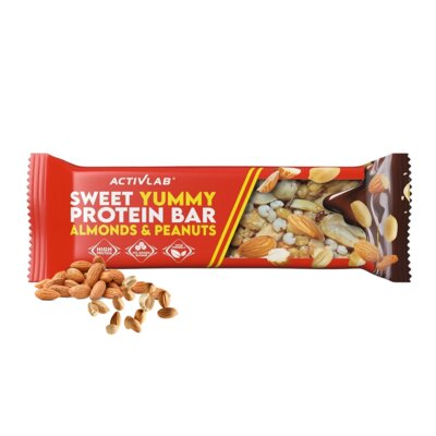 Baton proteinowy ACTIVLAB Sweet Yummy Protein Migdały i orzeszki ziemne (40 g)