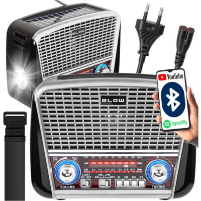 Radio BLOW RA17 Analogowe Przenośne Czarno-srebrny