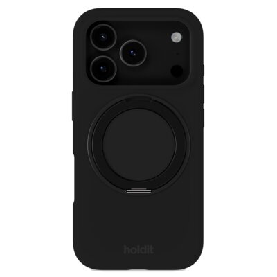 Etui HOLDIT Silicone Stand Case do Apple iPhone 17 Pro Czarny