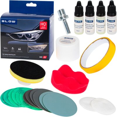 Zestaw polerka renowacja do czyszczenia polerowania lamp samochodowych