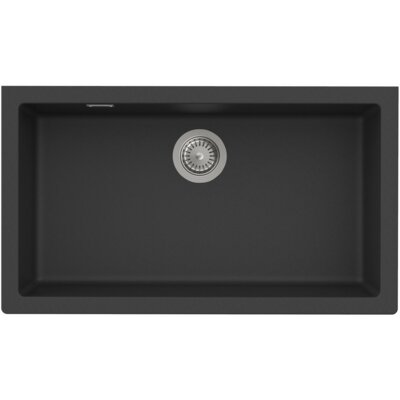 Zlewozmywak jednokomorowy ROCA Riga 70 A880250940 Czarny 45.4x79