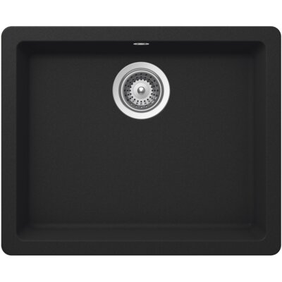 Zlewozmywak jednokomorowy ROCA Riga 50 A880150940 Czarny 43x55