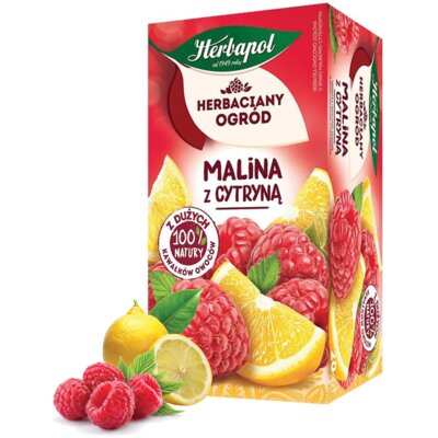 Herbata owocowa w saszetkach HERBAPOL Malina z cytryną (20 sztuk)
