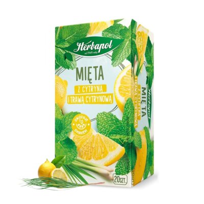 Herbata HERBAPOL Mięta z cytryną i trawą cytrynową (20 sztuk)