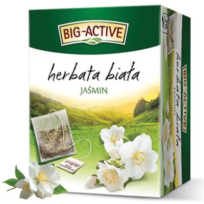 Herbata biała w saszetkach BIG ACTIVE Jaśmin (20 sztuk)