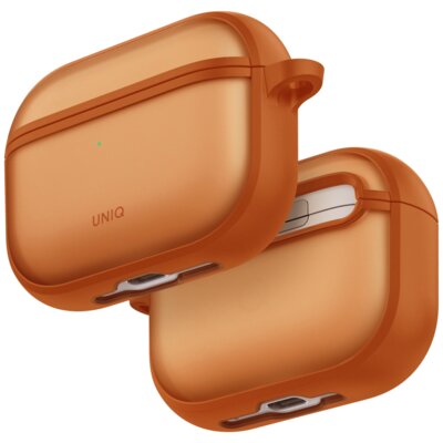 Etui na słuchawki UNIQ Veren do Apple AirPods Pro 3 Pomarańczowy