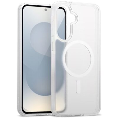 Etui CRONG Hybrid Matte Magnetic MagSafe do Samsung Galaxy S25 Biały