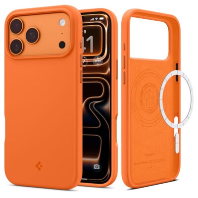 Etui SPIGEN Silicone Fit MagSafe do Apple iPhone 17 Pro Max Pomarańczowy