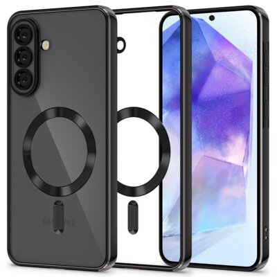 Etui TECH-PROTECT MagFlex MagSafe do Samsung Galaxy A57 5G Przezroczysto-Czarny