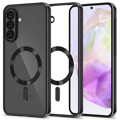 Etui TECH-PROTECT MagFlex MagSafe do Samsung Galaxy A37 5G Przezroczysto-Czarny