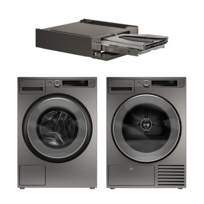 Pralka ASKO W5096RT 9kg 1600 obr + Suszarka ASKO T509HRT z pompą ciepła + Łącznik ASKO HI150T