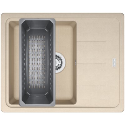 Zlewozmywak jednokomorowy z ociekaczem FRANKE Basis 114.0741.955 Beżowy 50x62