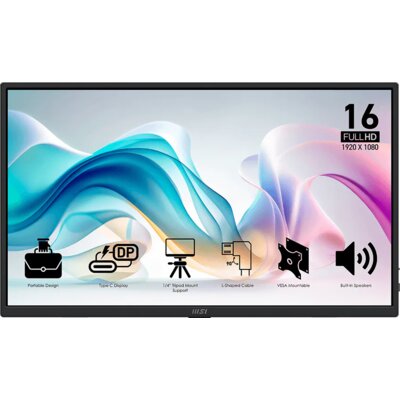 Monitor MSI Pro MP165 E6 15.6" 1920x1080px IPS 4 ms [GTG]