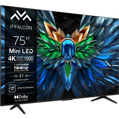 Telewizor IFFALCON 75U85 75" QD-Mini LED 4K 144Hz VRR Google TV Dolby Vision Dolby Atmos HDMI 2.1