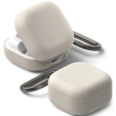 Etui na słuchawki RINGKE Silicone Case do Samsung Galaxy Buds 4/4 Pro Beżowy