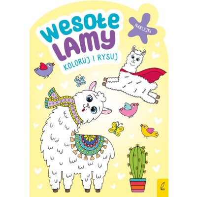 Wesołe lamy. Koloruj i rysuj