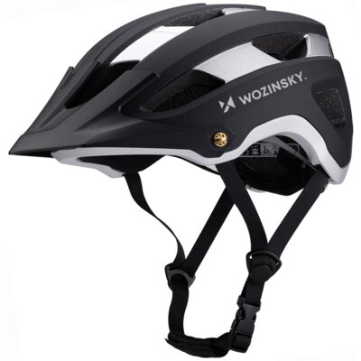 Kask rowerowy WOZINSKY HT-001VCS Czarno-srebrny MTB (rozmiar L)