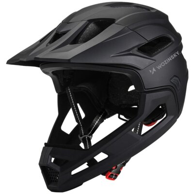 Kask rowerowy WOZINSKY HT-009C Czarny Full Face MTB (rozmiar L)